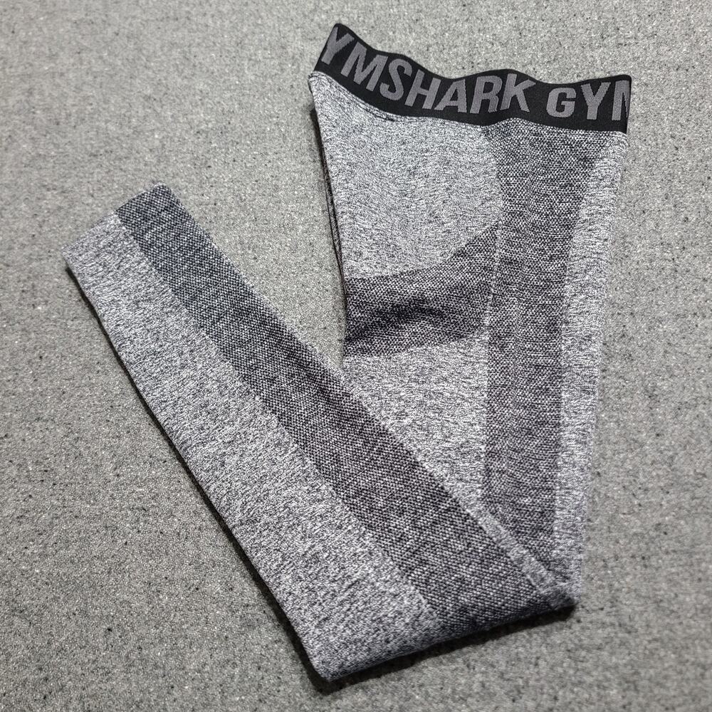 Gymshark Pants Womens Small Black Marl Charcoal Flex Low Rise Leggings Yoga Gym